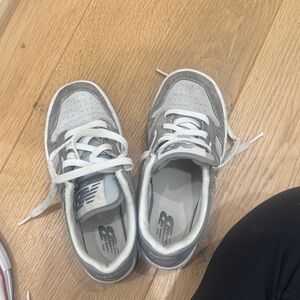 New Balance Kids Sneakers in Gray and White